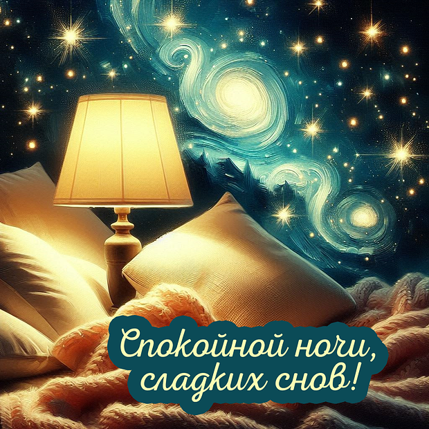 Скачать бесплатно картинку с пожеланием спокойной ночи
