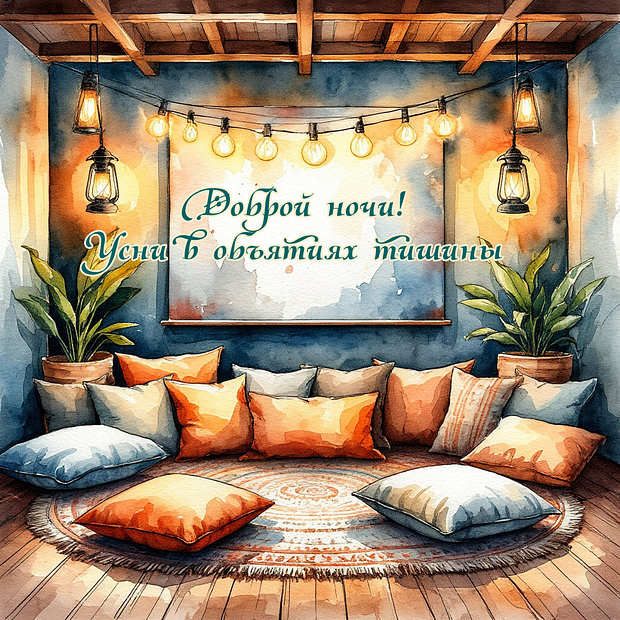 Открытка с пожеланием доброй ночи

