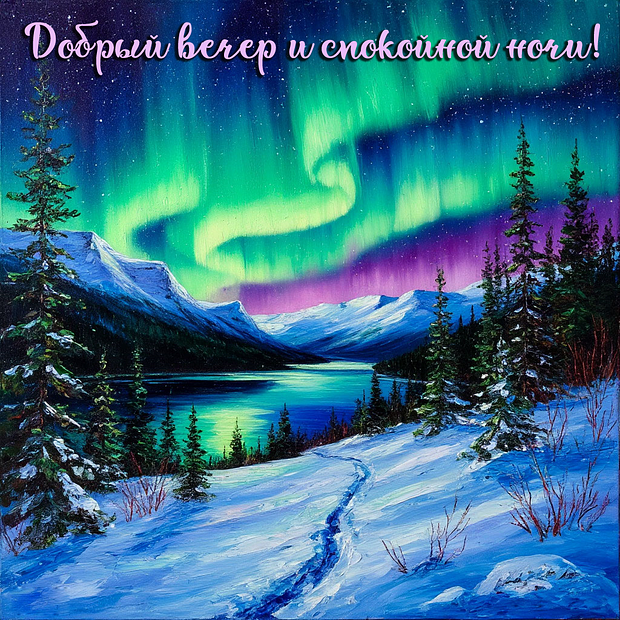 Красивая картинка с пожеланием доброй ночи
