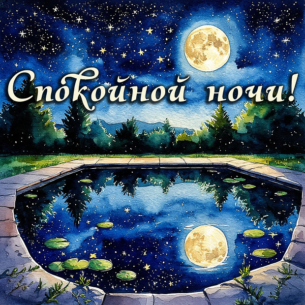 Картинка с пожеланием спокойной ночи
