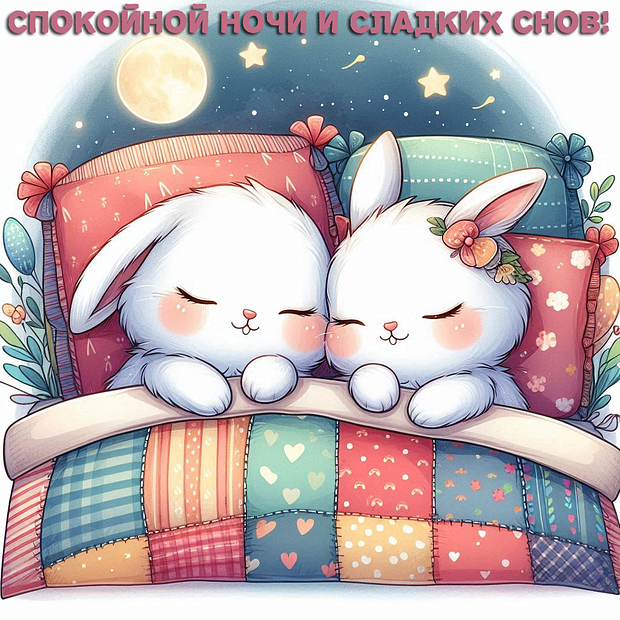 Прикольная открытка спокойной ночи 