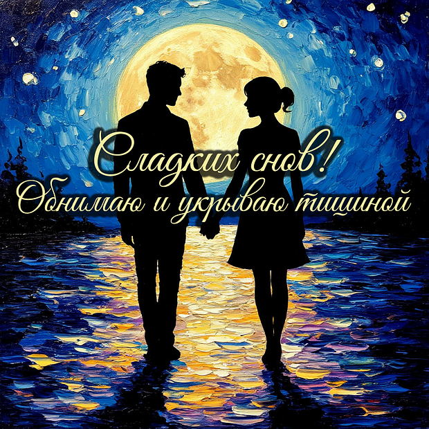 Скачать бесплатно картинку с пожеланием спокойной ночи
