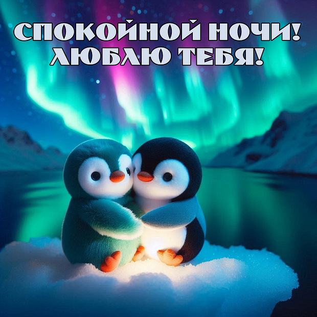 Открытка спокойной ночи для любимого