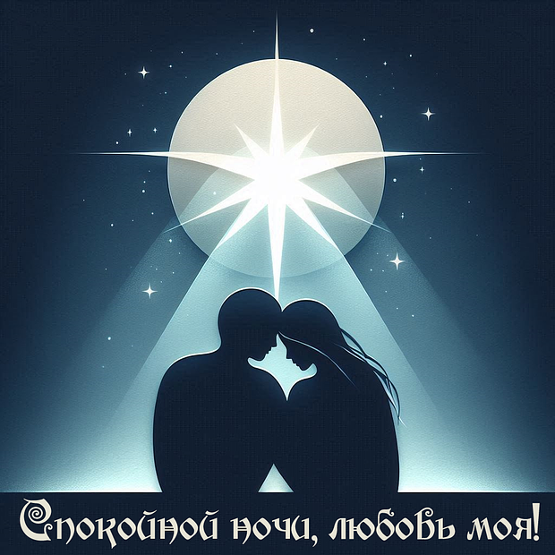 Открытка спокойной ночи для любимой
