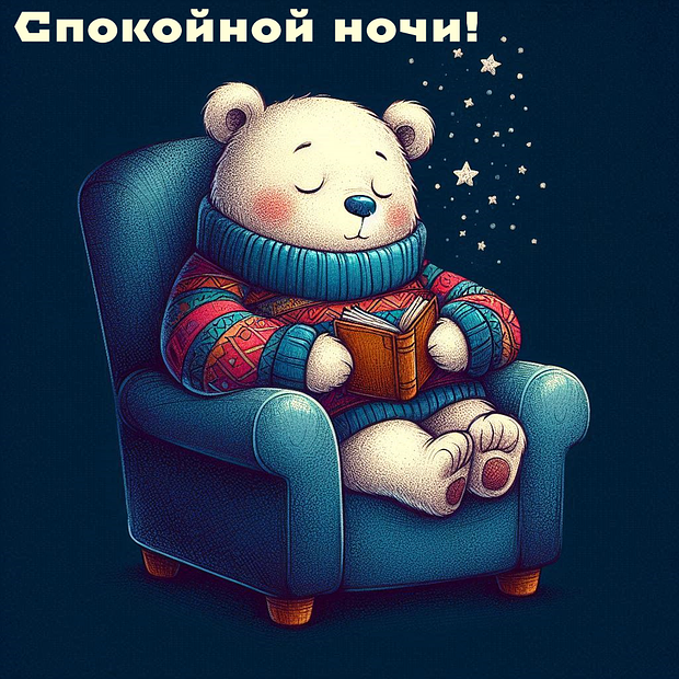 Красивая картинка с пожеланием спокойной ночи
