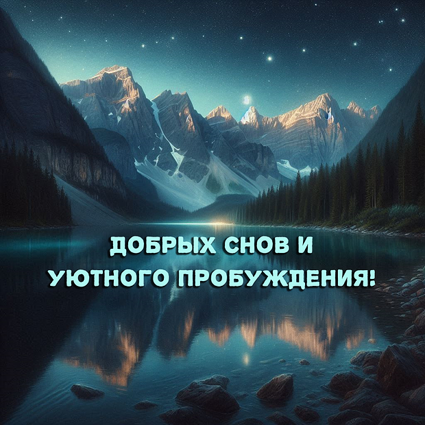 Открытка с пожеланием доброй ночи

