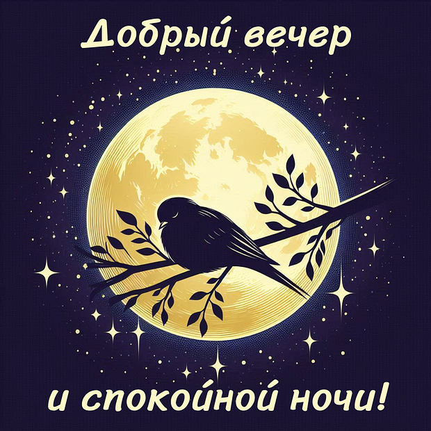 Скачать бесплатно картинку с пожеланием спокойной ночи
