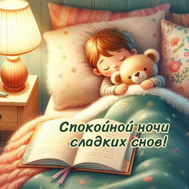 Красивая картинка с пожеланием доброй ночи
