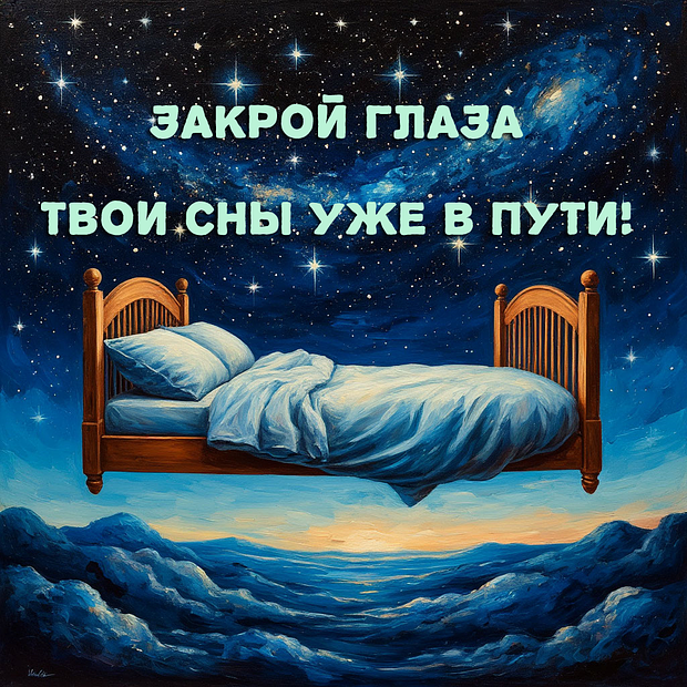 Красивая картинка с пожеланием спокойной ночи
