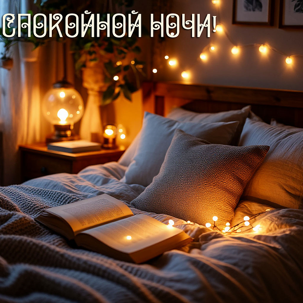 Открытка с пожеланием доброй ночи
