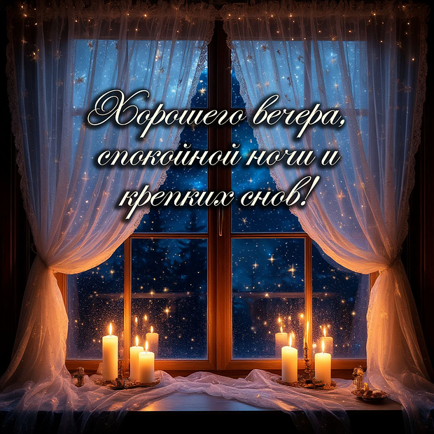 Скачать бесплатно картинку с пожеланием спокойной ночи
