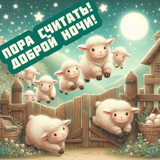 Смешная открытка спокойной ночи