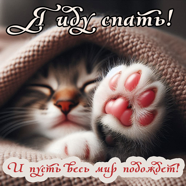 Скачать бесплатно открытку с пожеланием спокойной ночи
