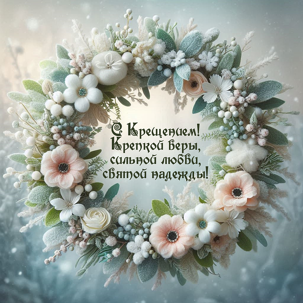 Скачать открытку с Крещением
