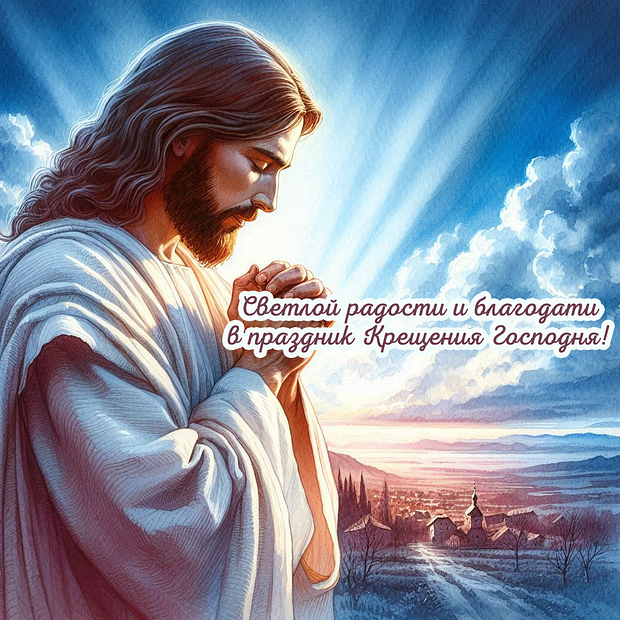 Бесплатная открытка на Крещение
