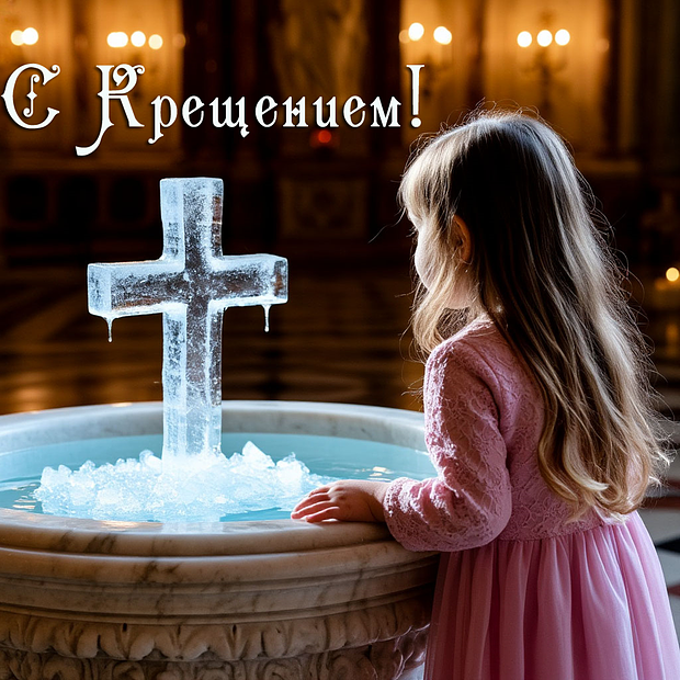 Бесплатная открытка с Крещением

