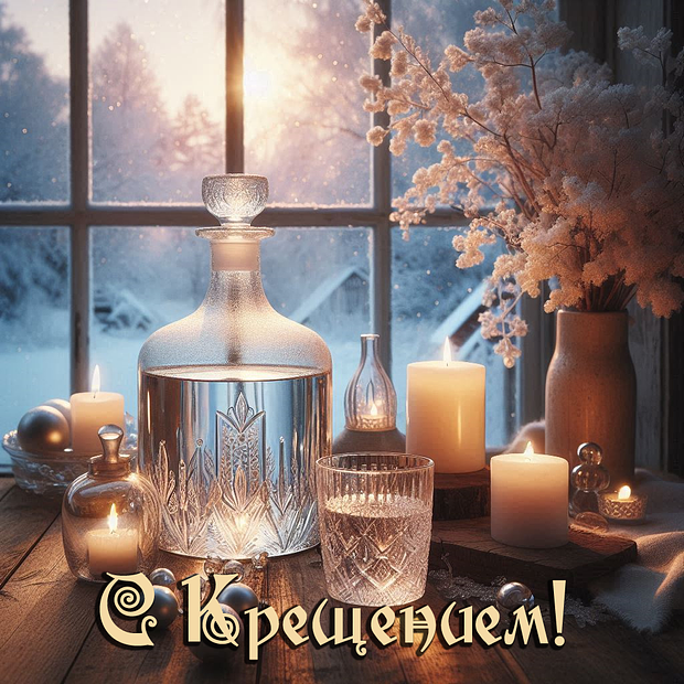 Бесплатная открытка на Крещение
