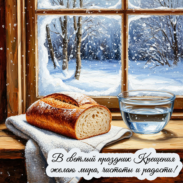 Открытка с Крещением

