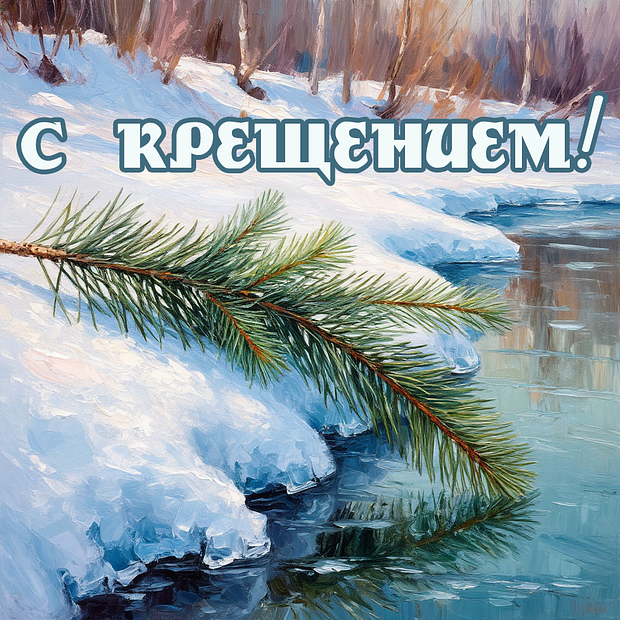 Скачать открытку с Крещением

