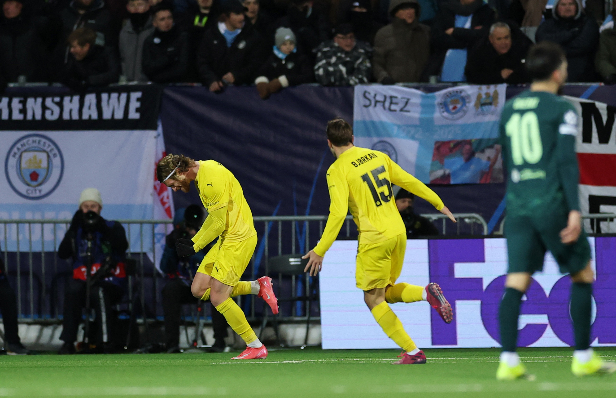 Форвард&nbsp; норвежского клуба за две минуты оформил дубль в ворота «Манчестер Сити» в матче ЛЧ