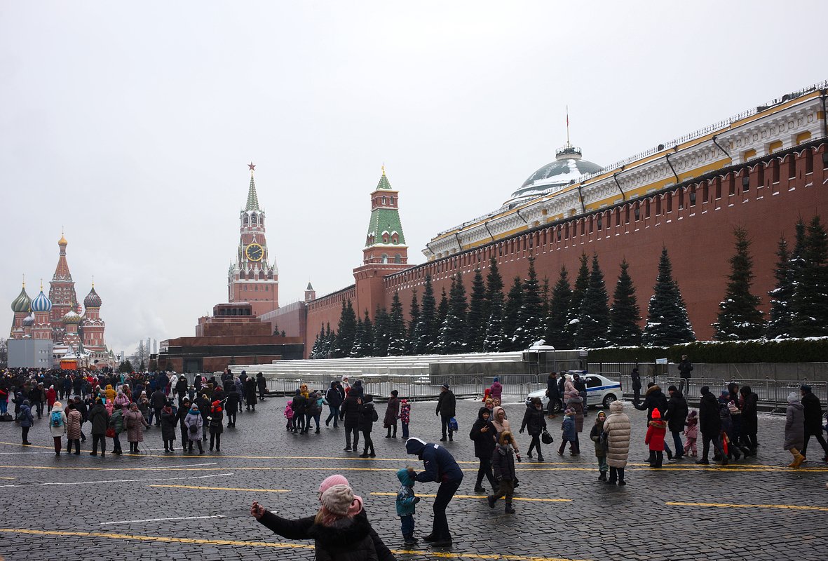 Красная площадь, Москва, Россия, 4 января 2022 года