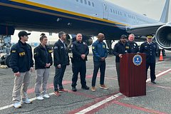 Директор ФБР Каш Патель на пресс-конференции, посвященной аресту олимпийца Райана Уэддинга, 23 января 2026 года