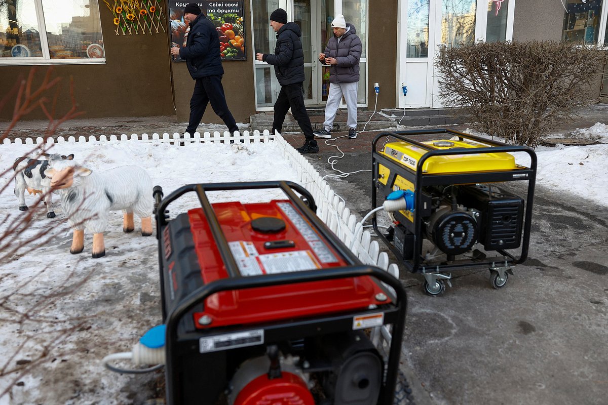 Киев во время отключения электроэнергии, 20 января 2026 года