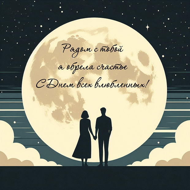 Открытка любимому на День святого Валентина

