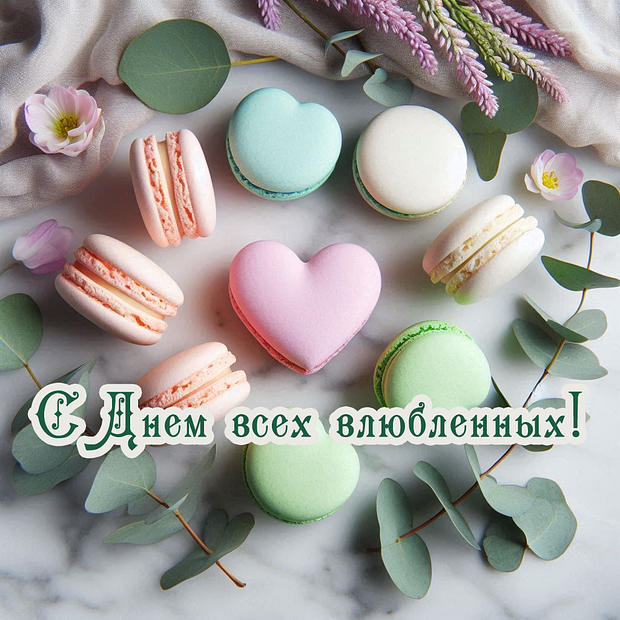 Открытка с Днем святого Валентина

