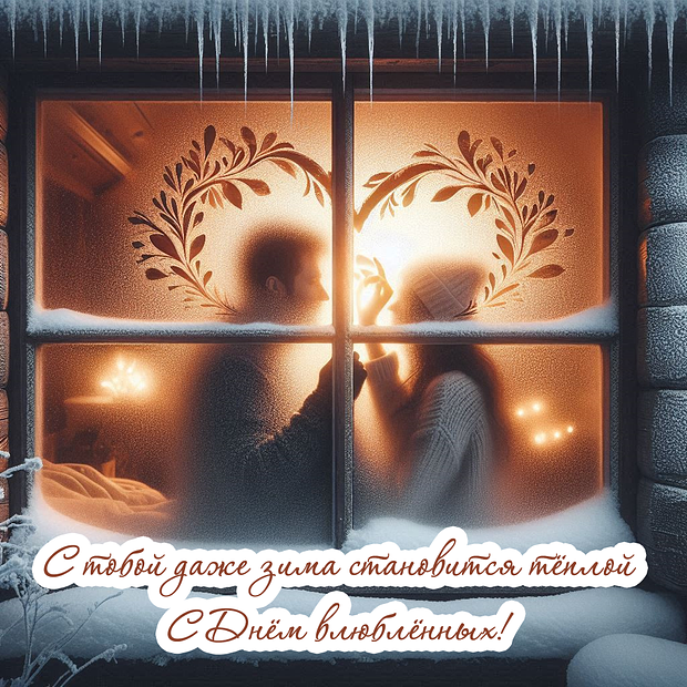 Открытка любимому человеку на 14 февраля
