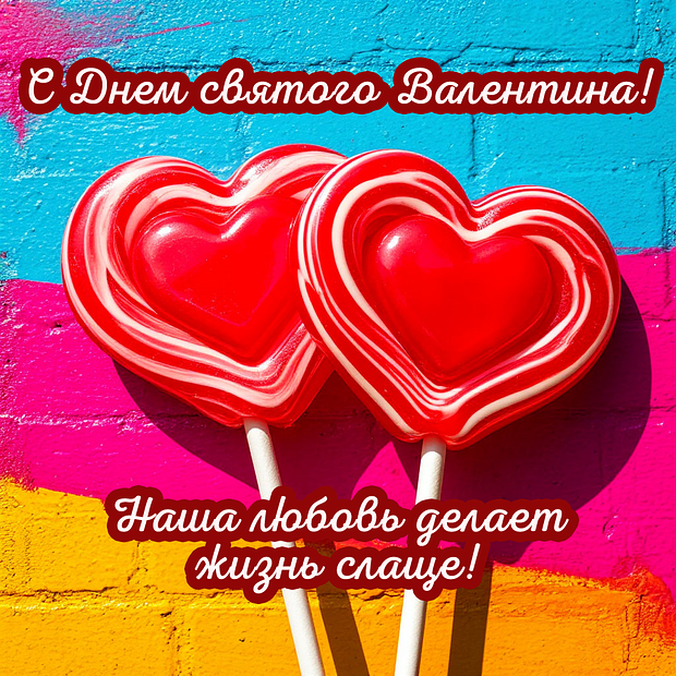 Красивая картинка с пожеланиями на 14 февраля