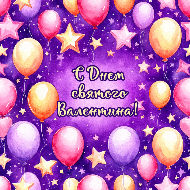 Открытка на 14 февраля

