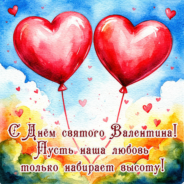 Картинка с поздравлением на 14 февраля
