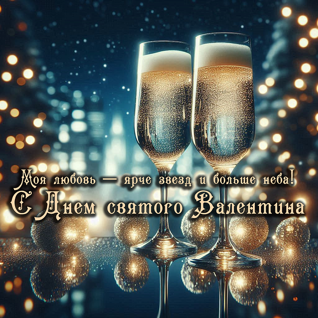 Красивая картинка с пожеланиями на День святого Валентина