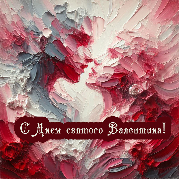Открытка с Днем святого Валентина
