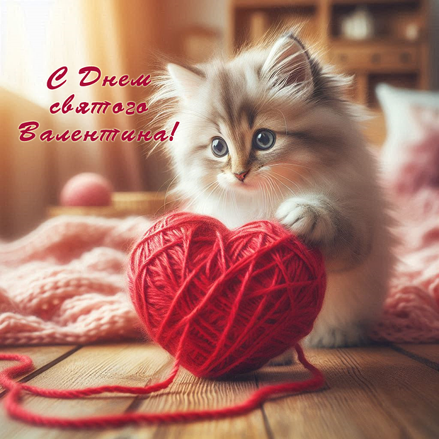 Скачать бесплатно открытку на День святого Валентина
