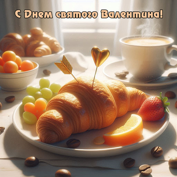 Картинка с поздравлением на 14 февраля
