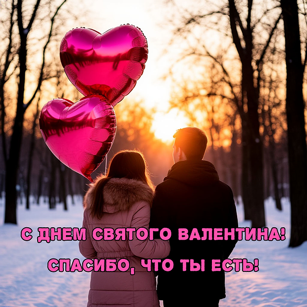 Красивая картинка с пожеланиями на 14 февраля