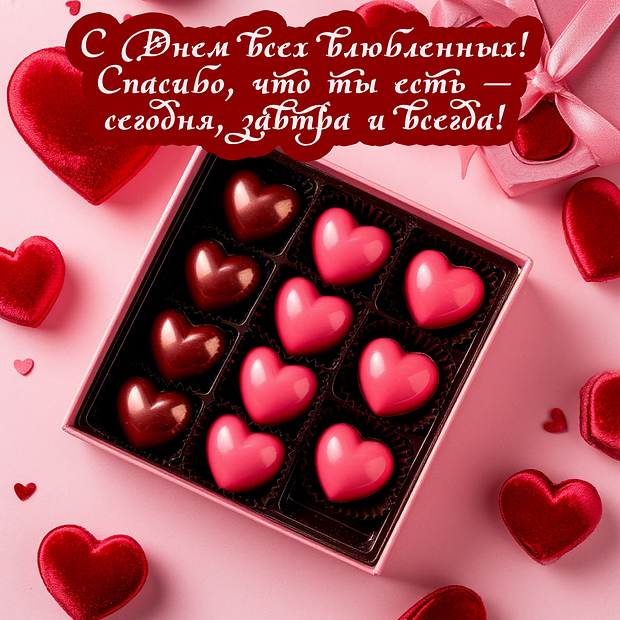 Бесплатная открытка на 14 февраля