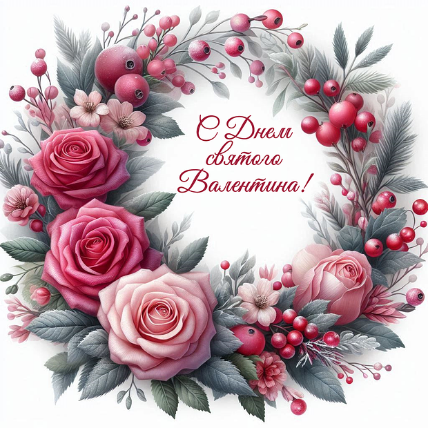 Открытка на День святого Валентина