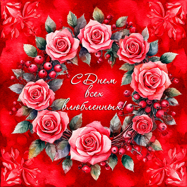 Открытка любимому человеку на 14 февраля
