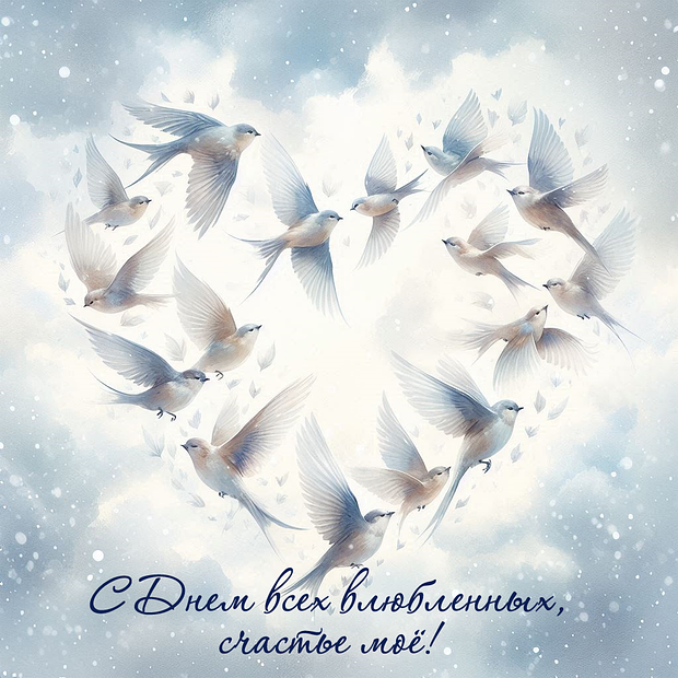 Картинка с поздравлением на 14 февраля