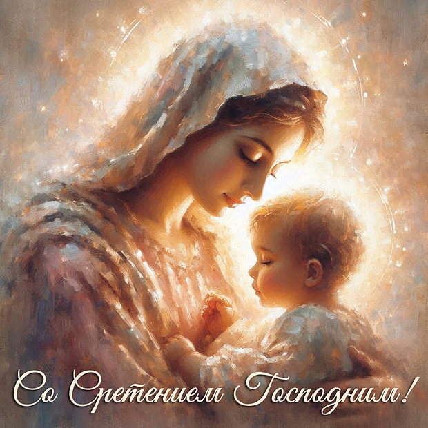 Открытка со Сретением
