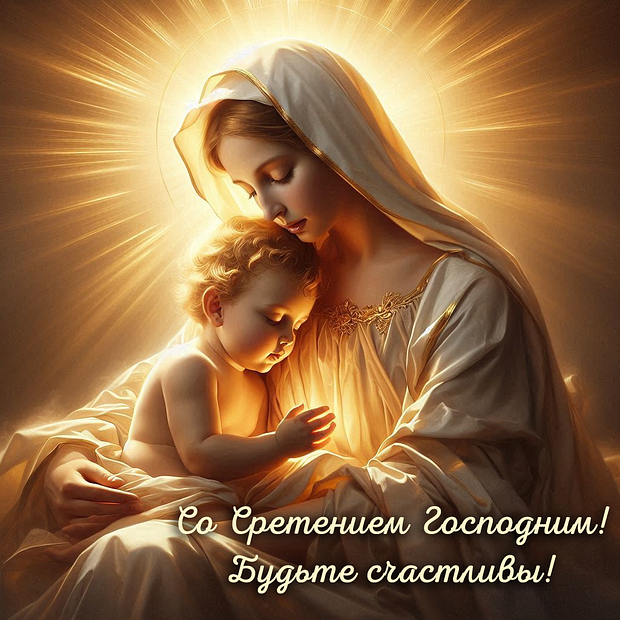 Открытка на Сретение
