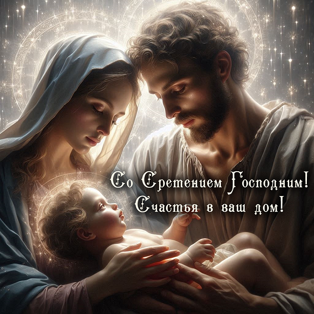 Бесплатная открытка со Сретением
