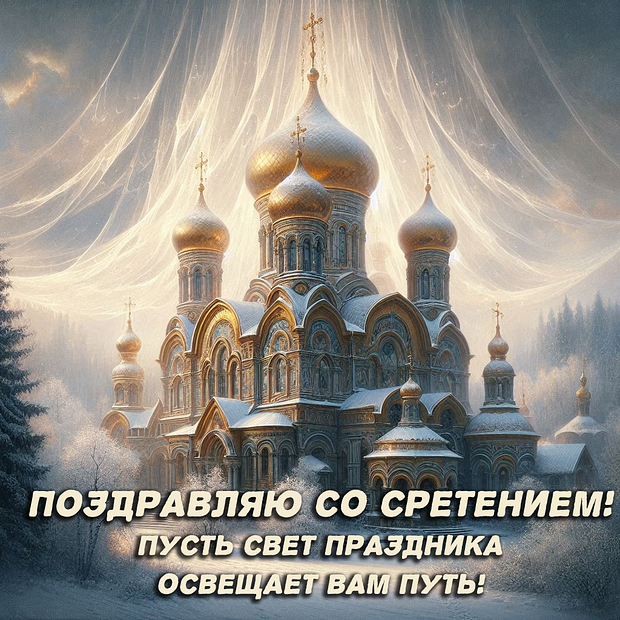Бесплатная открытка со Сретением Господним
