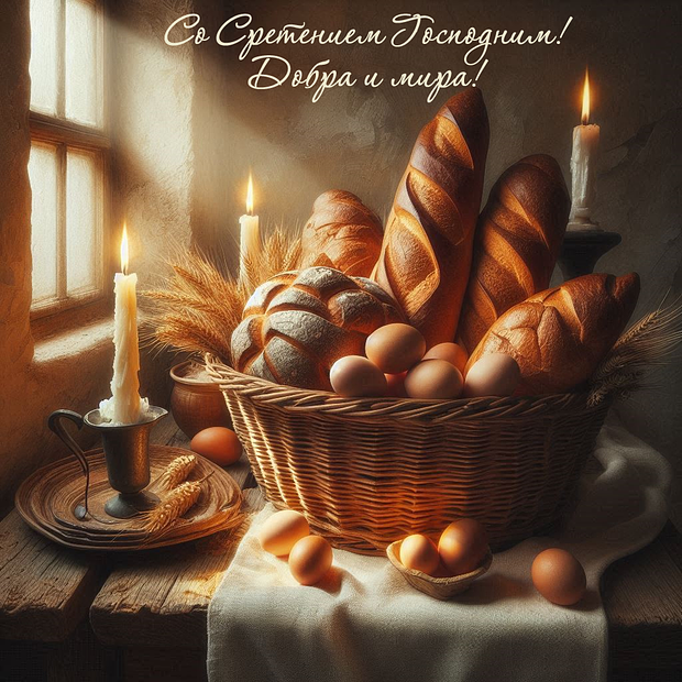 Открытка на Сретение
