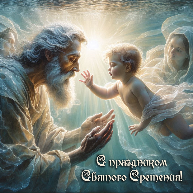 Бесплатная открытка на Сретение

