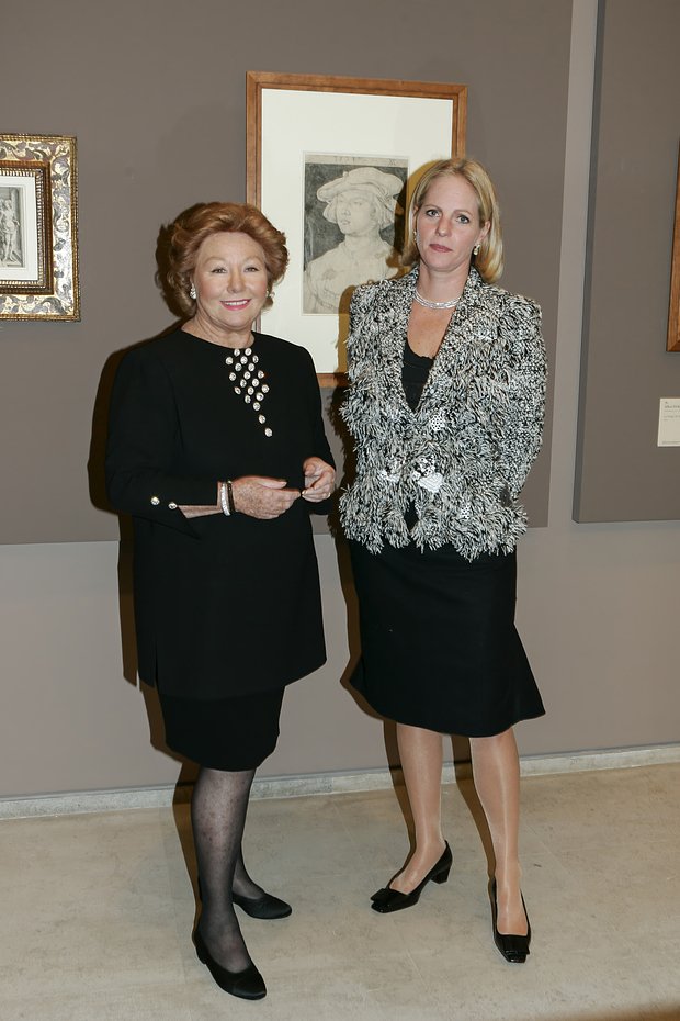 Надин и Ариан де Ротшильд на открытии выставки картин из семейной коллекции в Лувре, 2004 год