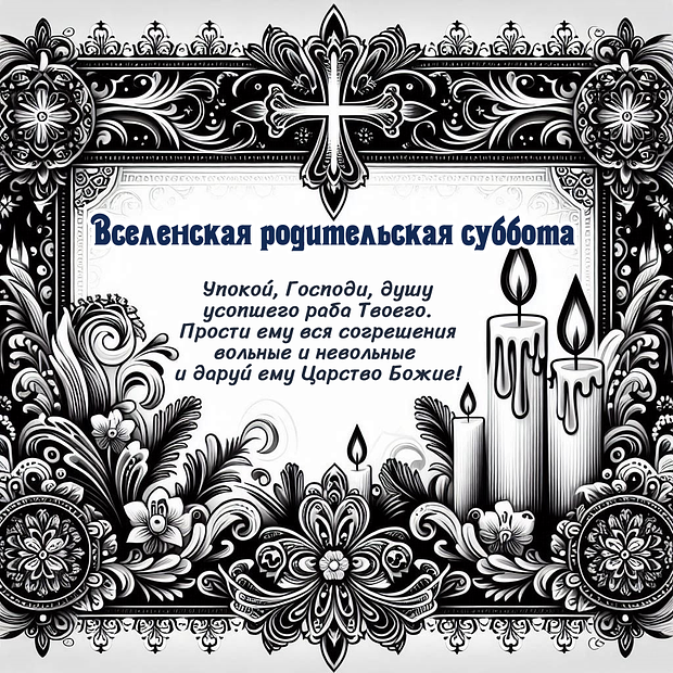 Открытка на Родительскую субботу

